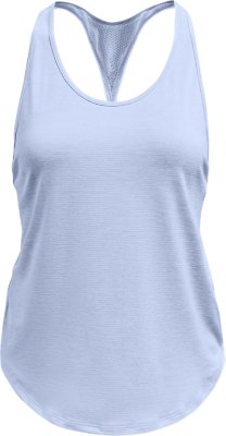 Under Armour Womens Ua HeatGear Racer Sleeveless Tight-Fit Womens Vest with Soft Feel Sleek Womens Sleeveless T-Shirt with Graphic Design